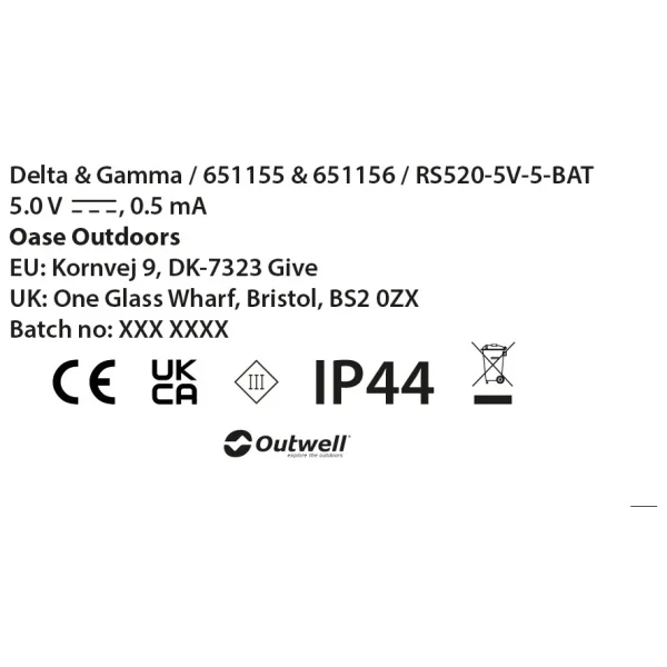 mode Outwell – Gamma Light Chain – Lampe à LED 5